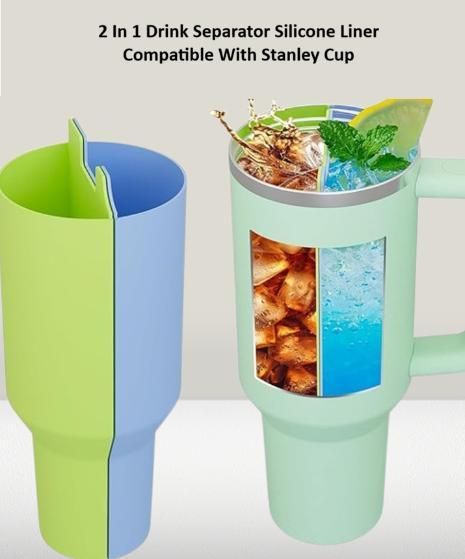 2 In 1 Drink Separator Silicone Liner Compatible with stanly cup
